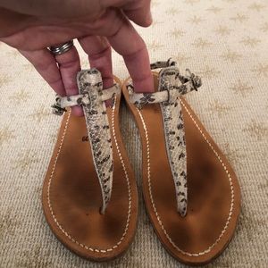 K Jacques classic snakeskin sandal 39